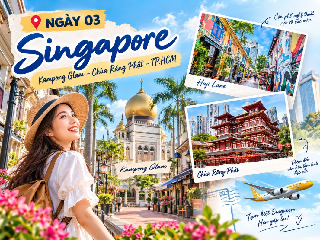 Lịch trình tour Singapore 3N2Đ.