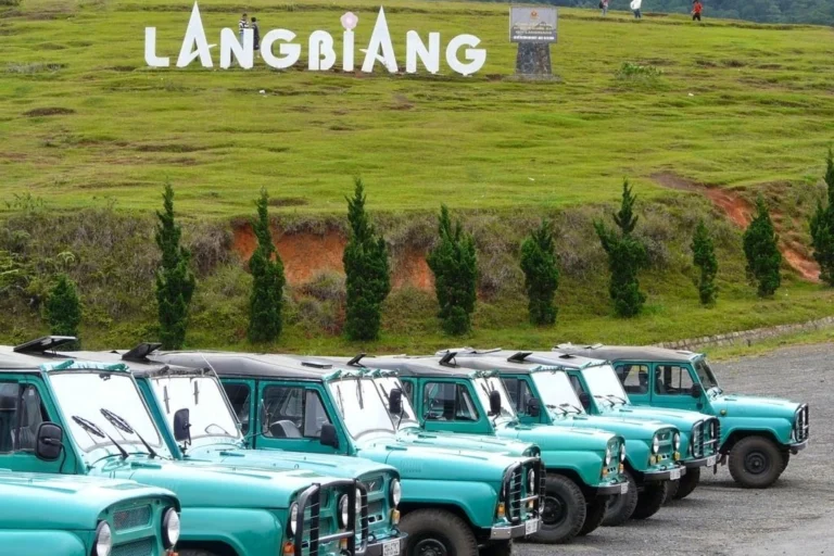 Chinh phục đỉnh núi Langbiang huyền thoại bằng xe Jeep trong tour đoàn Like Tour Đà Lạt.