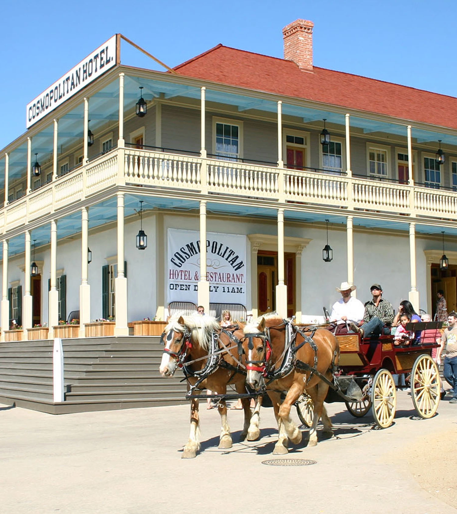 Khung cảnh phố cổ San Diego Old Town với kiến trúc cổ kính trong hành trình tour Hoa Kỳ của Like Tour.