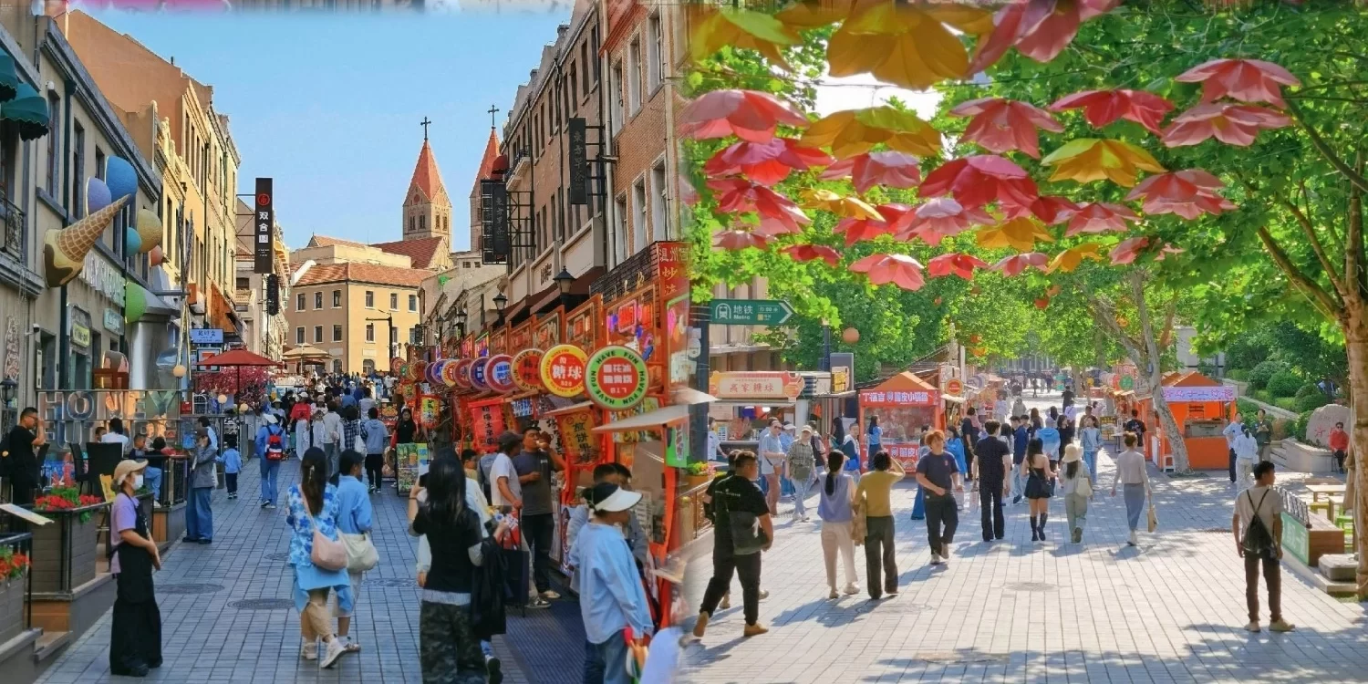 Phố đi bộ Shangjieli và không gian văn hóa rực rỡ tại Thanh Đảo tour Like Tour.