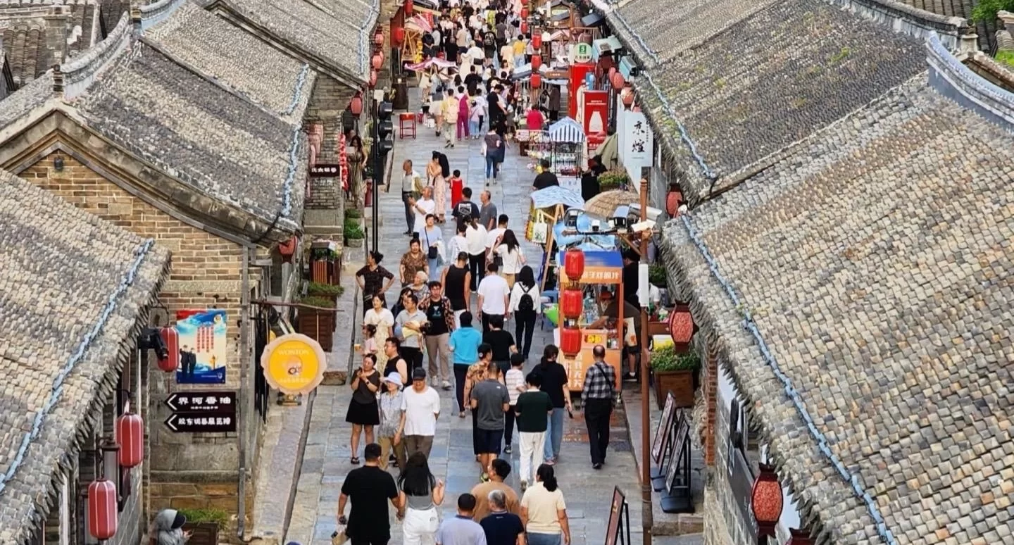 Phố cổ Suochengli Yên Đài kiến trúc truyền thống Trung Hoa tour Like Tour.