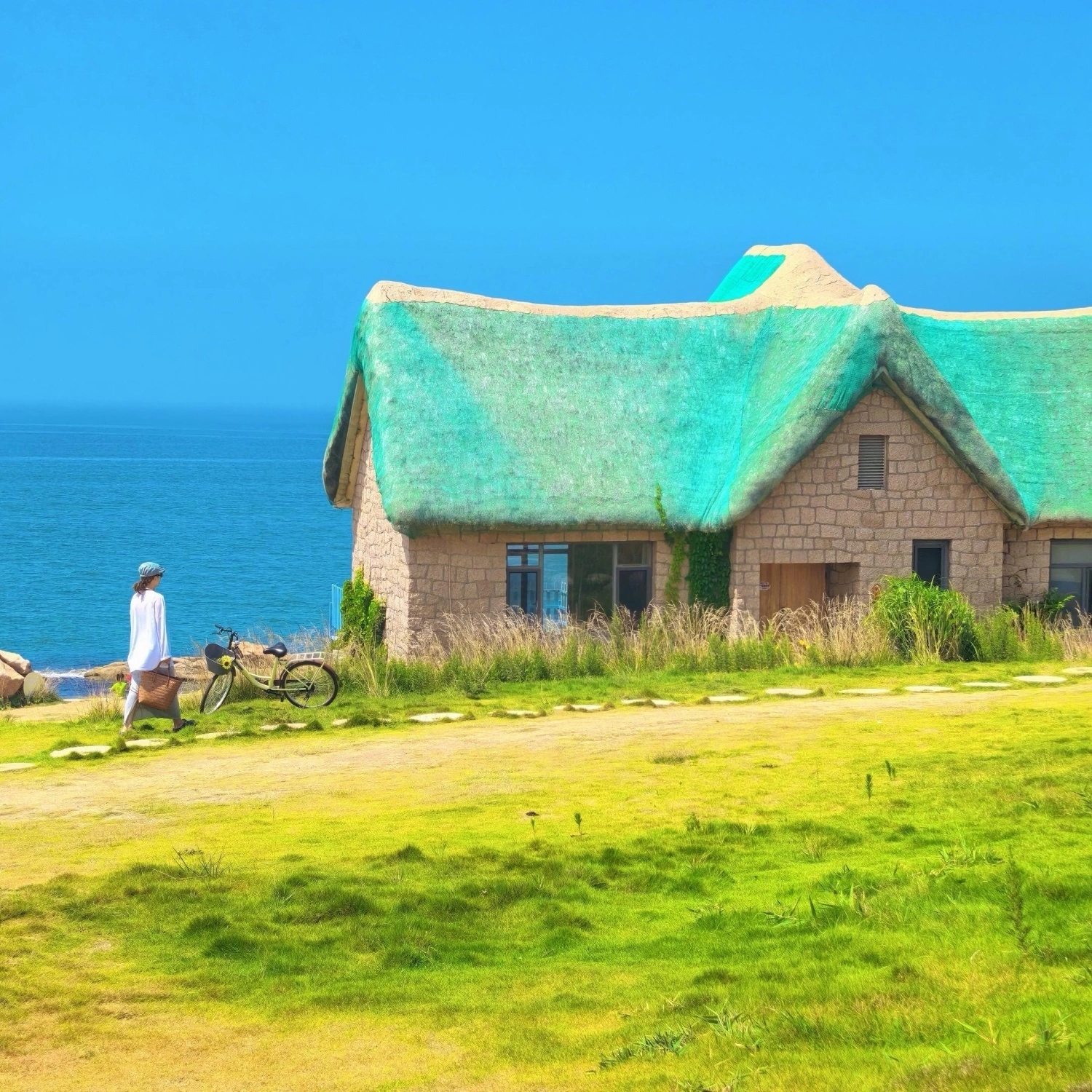 Nhà Cỏ Biển Uy Hải kiến trúc độc đáo vùng duyên hải tour Like Tour.